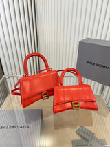 BALENCIAGA Hourglass Small Croc-Embossed Top-Handle Bag